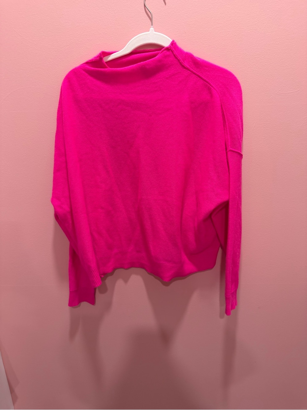 Pilcro Hot Pink Cashmere Sweater